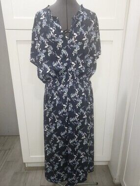 Lane Bryant Navy Floral Maxi Dress